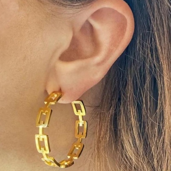 Chain stud earrings - Picture 2 of 4